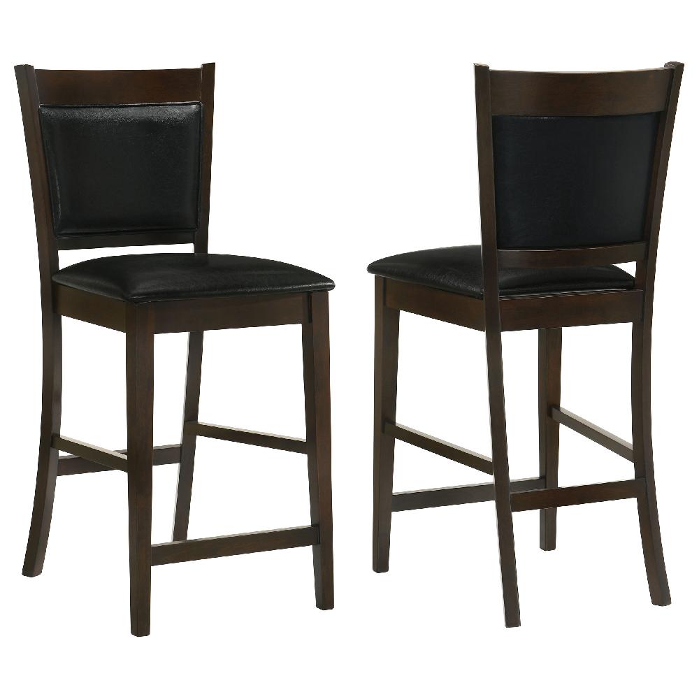 coaster Jaden Upholstered Counter Chair Espresso (Set of 2)