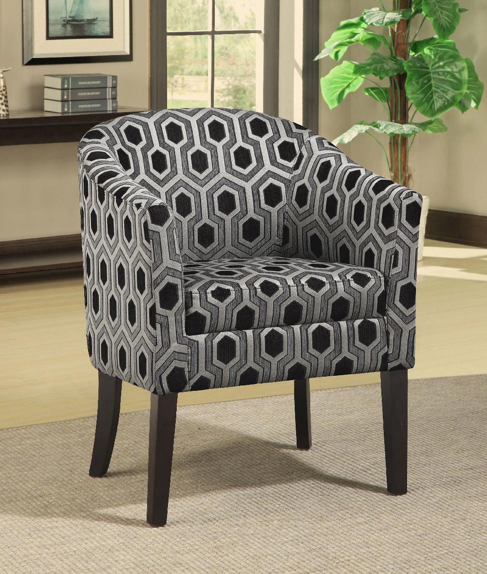 Coaster Jansen Upholstered Accent Club Chair Grey And Black