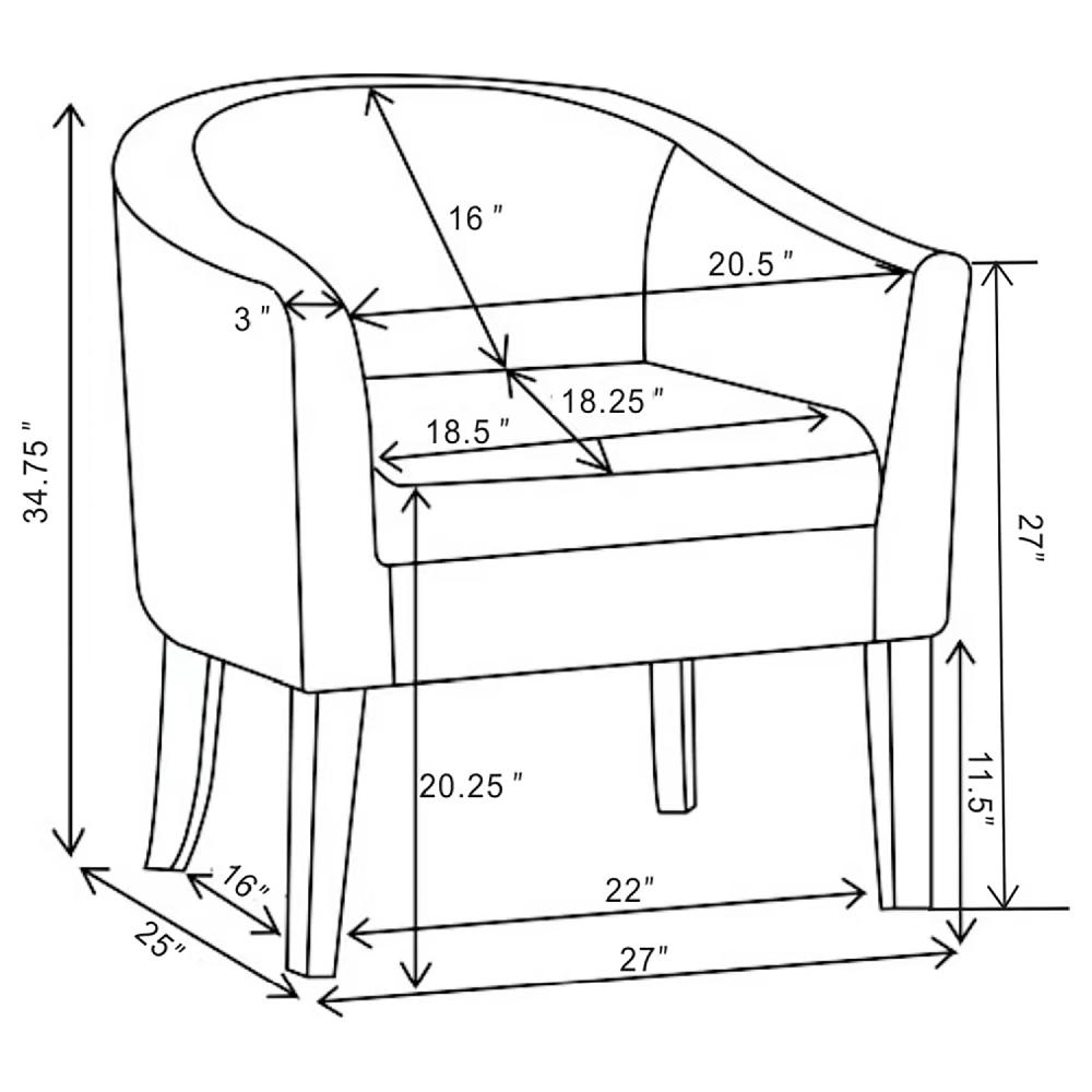 Coaster Jansen Upholstered Accent Club Chair Grey And Black