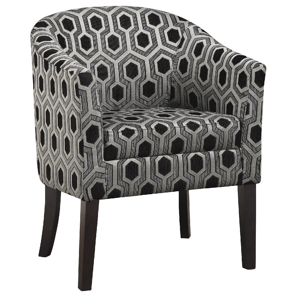 coaster Jansen Upholstered Accent Club Chair Grey and Black