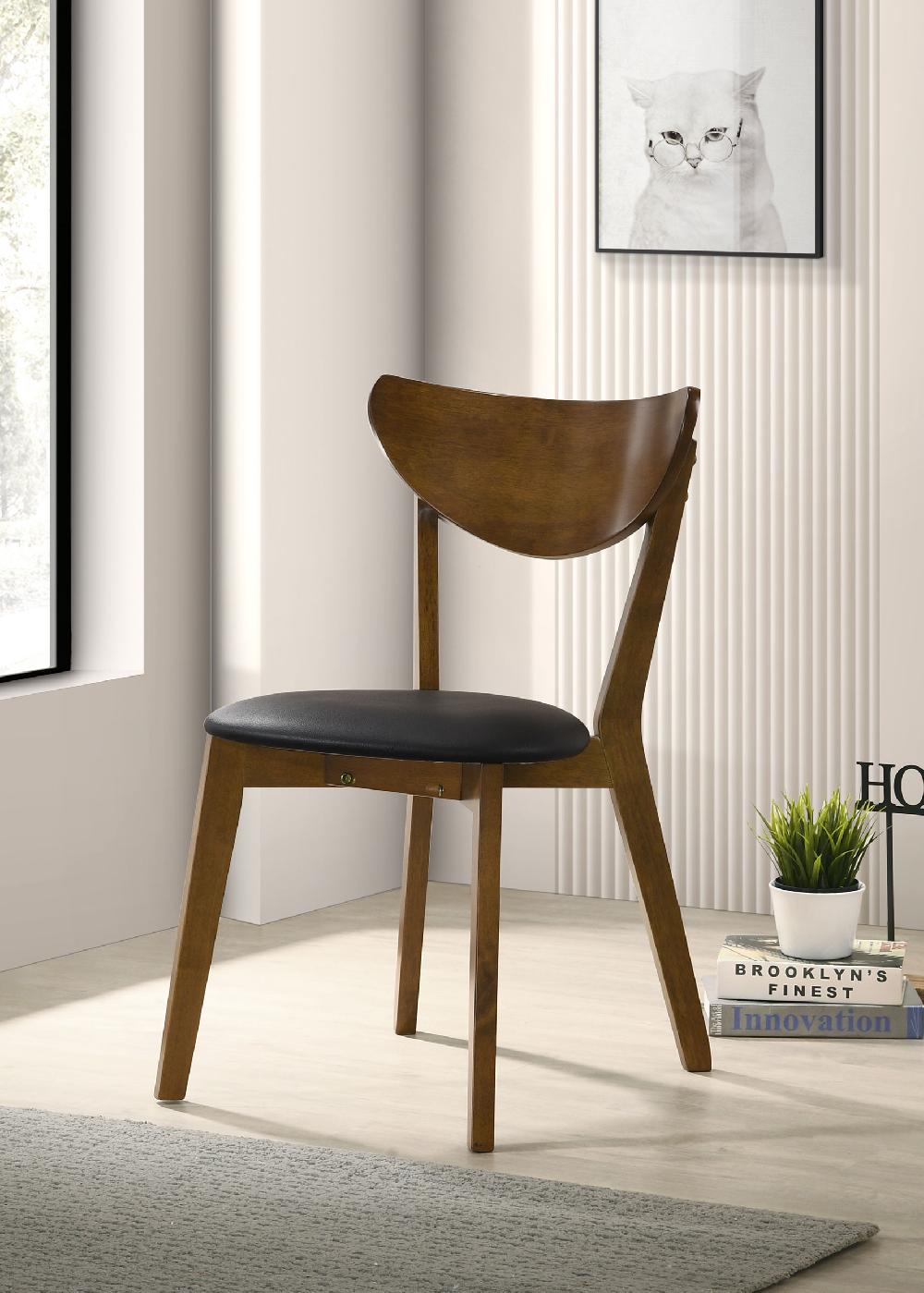 Coaster Jedda Wood Dining Side Chair Dark Walnut (Set Of 2)