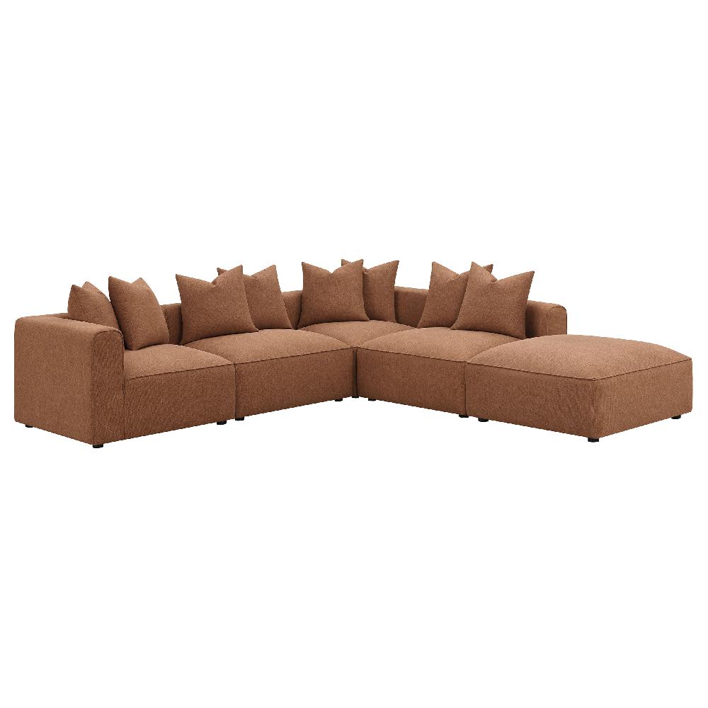 Coaster Jennifer 6-piece Upholstered Modular Sectional Terracotta