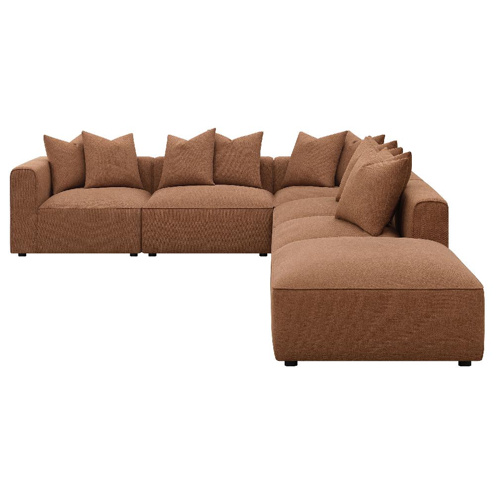 Coaster Jennifer 6-piece Upholstered Modular Sectional Terracotta