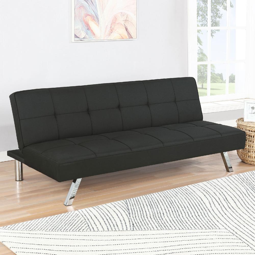 Coaster Joel Upholstered Tufted Convertible Sofa Bed Black