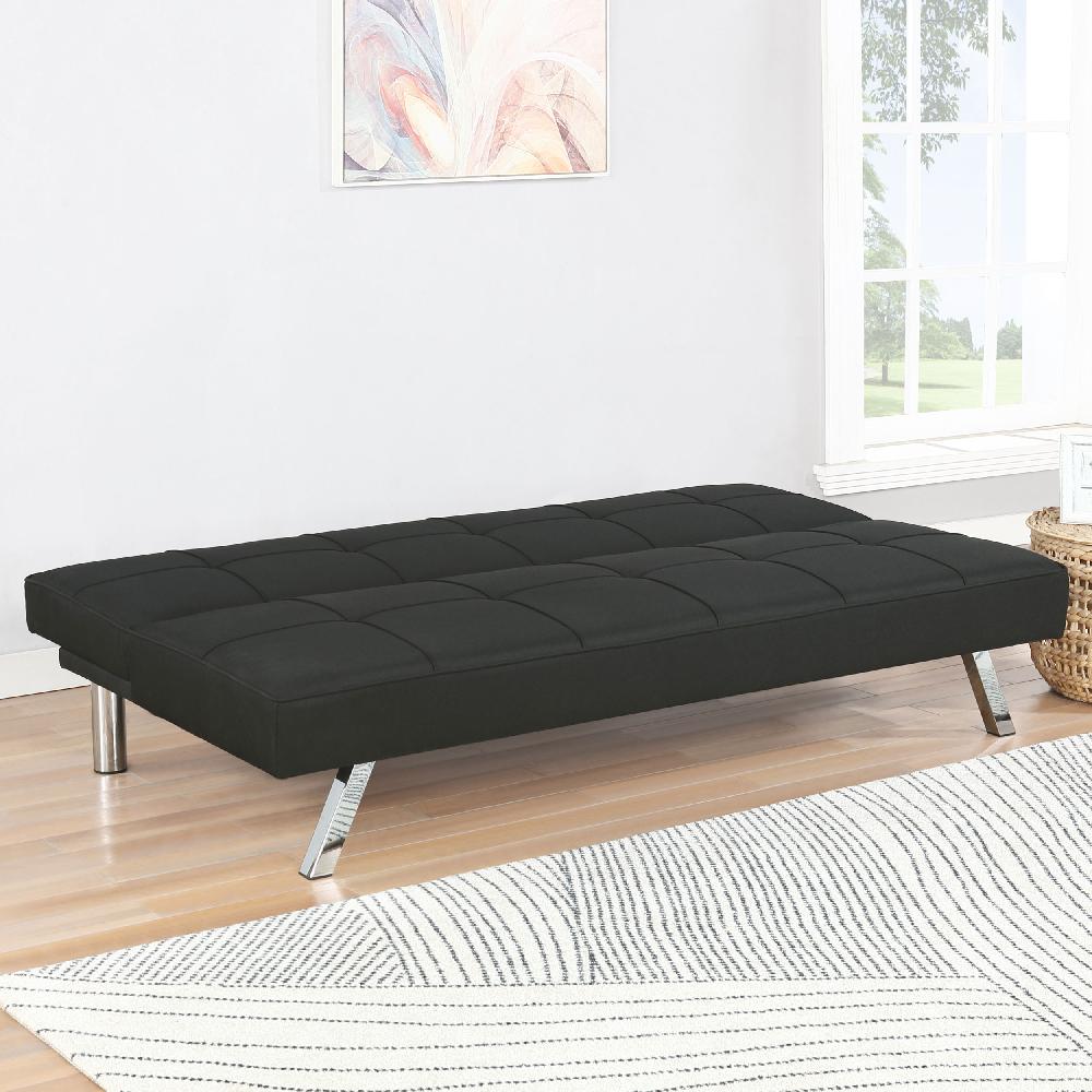 Coaster Joel Upholstered Tufted Convertible Sofa Bed Black