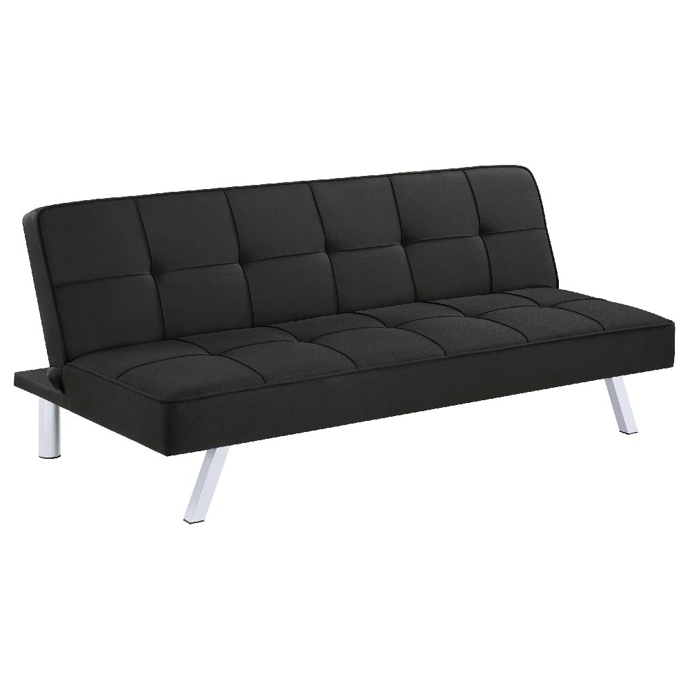 coaster Joel Upholstered Tufted Convertible Sofa Bed Black