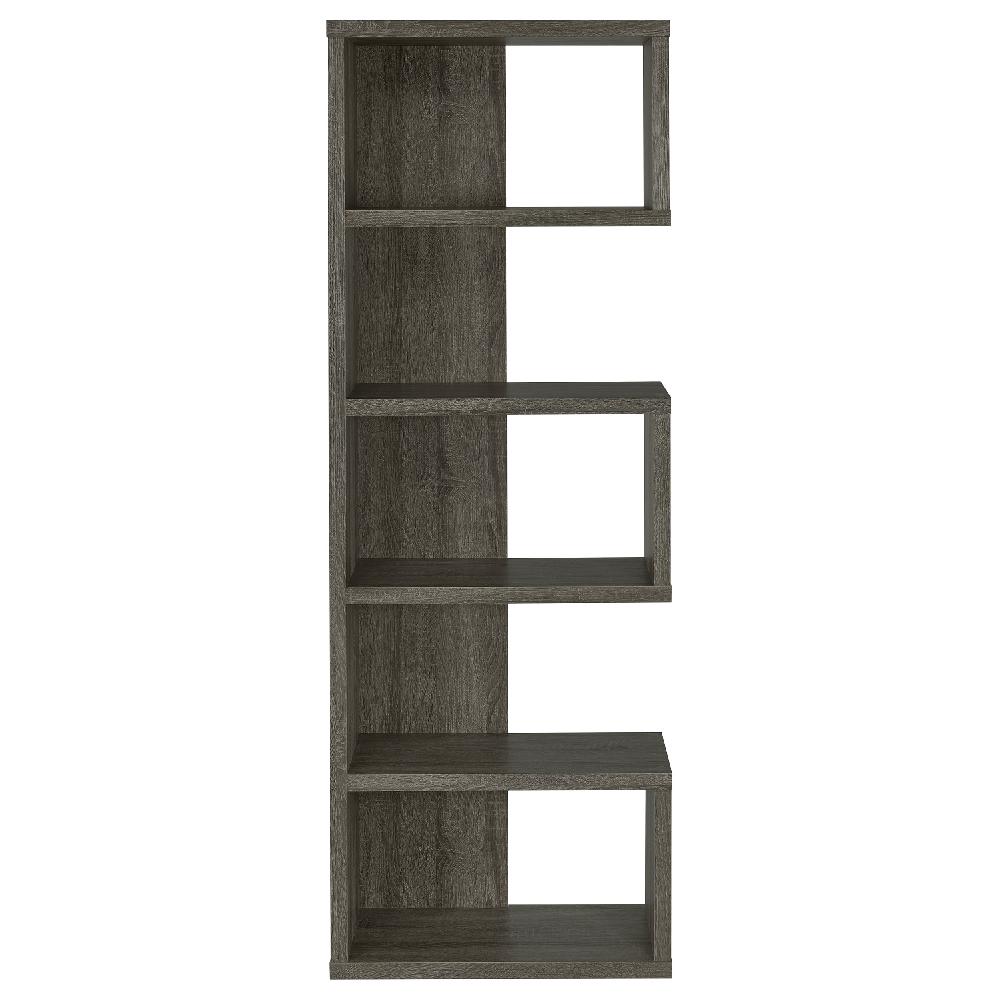 Coaster Joey 71-inch 5-shelf Bookshelf Weathered Grey