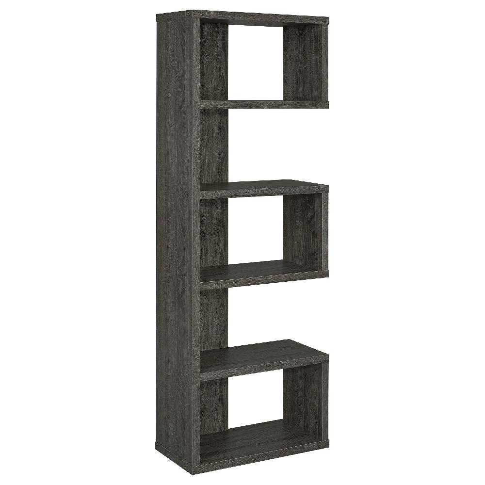 coaster Joey 71-inch 5-shelf Bookshelf Weathered Grey