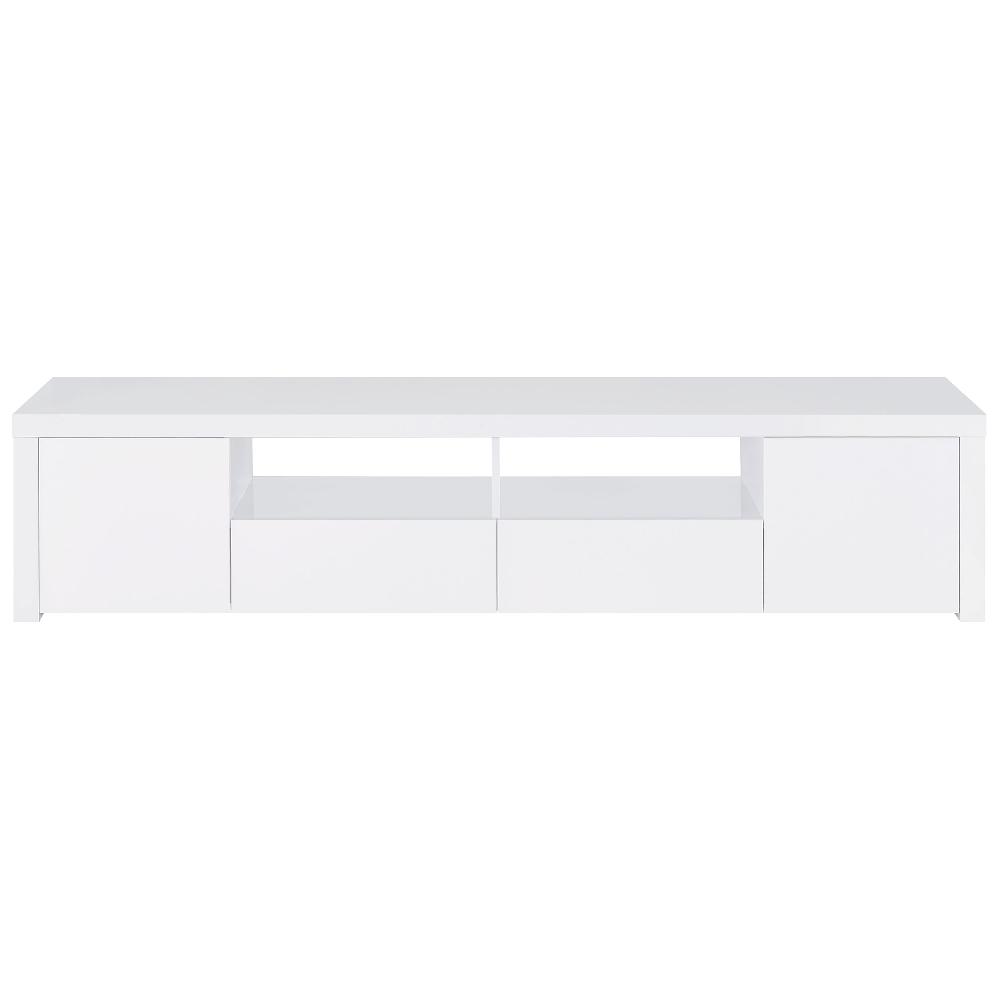Coaster Jude 2-door Engineered Wood 79-inch TV Stand High Gloss White