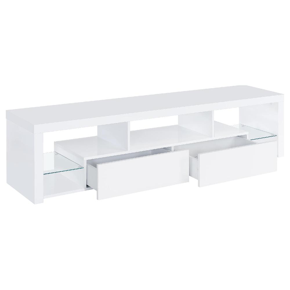 Coaster Jude 2-drawer Engineered Wood 71-inch TV Stand High Gloss White