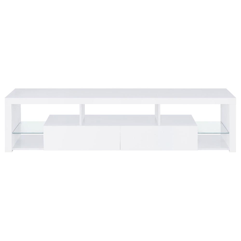 Coaster Jude 2-drawer Engineered Wood 71-inch TV Stand High Gloss White