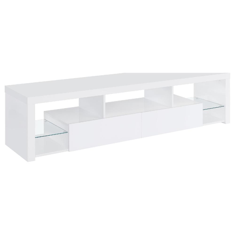 coaster Jude 2-drawer Engineered Wood 71-inch TV Stand High Gloss White