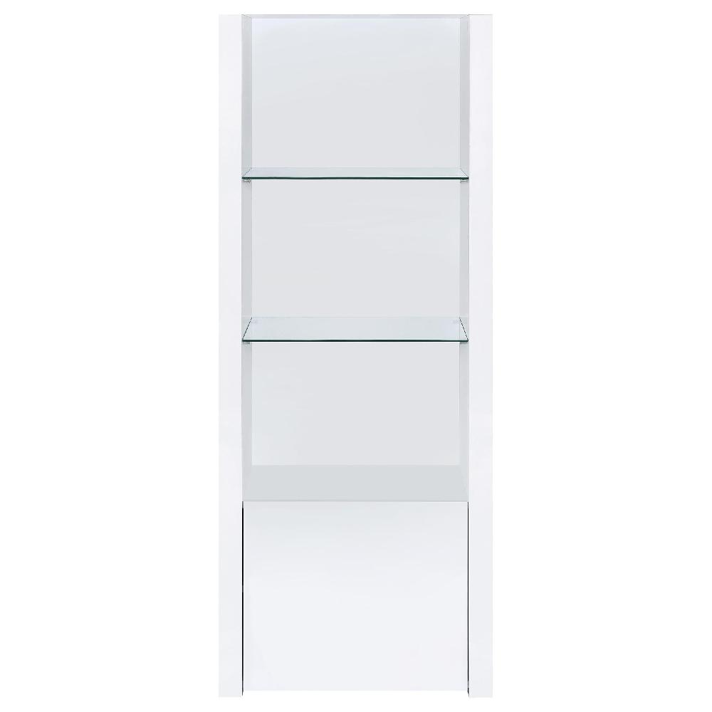 Coaster Jude 3-shelf Engineered Wood Media Tower High Gloss White