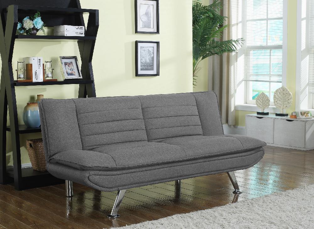 Coaster Julian Upholstered Tufted Convertible Sofa Bed Grey