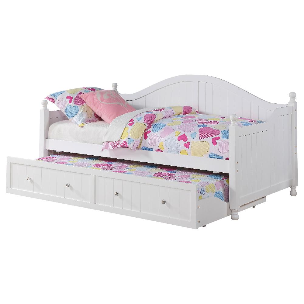 coaster Julie Ann Wood Twin Daybed with Trundle White