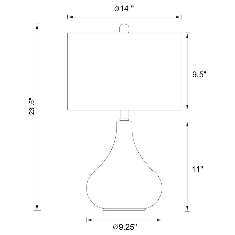 Coaster Junko 24-inch Drum Shade Urn Bedside Table Lamp Chrome