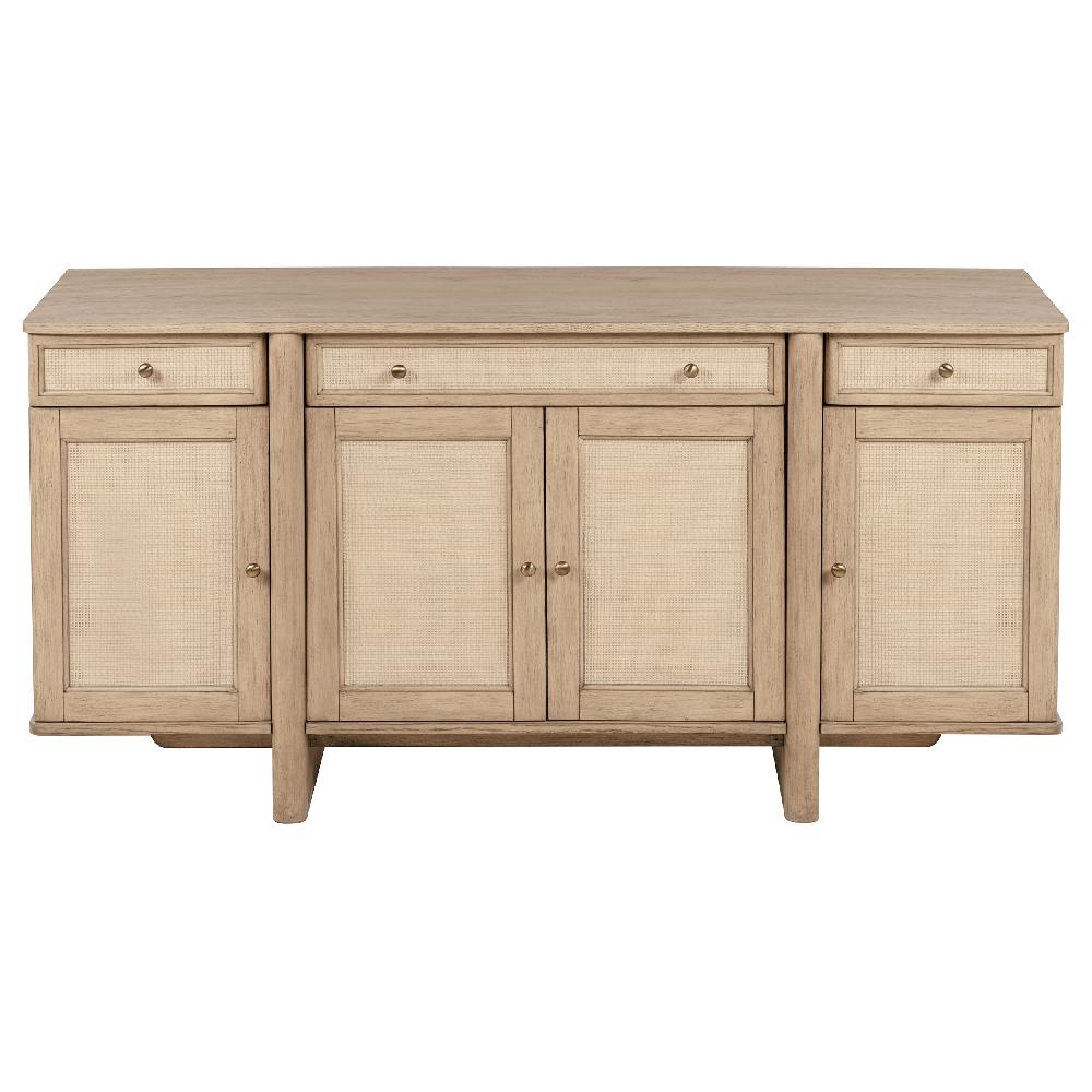Coaster Kailani 4-door Cane Sideboard Buffet Cabinet Beige Oak