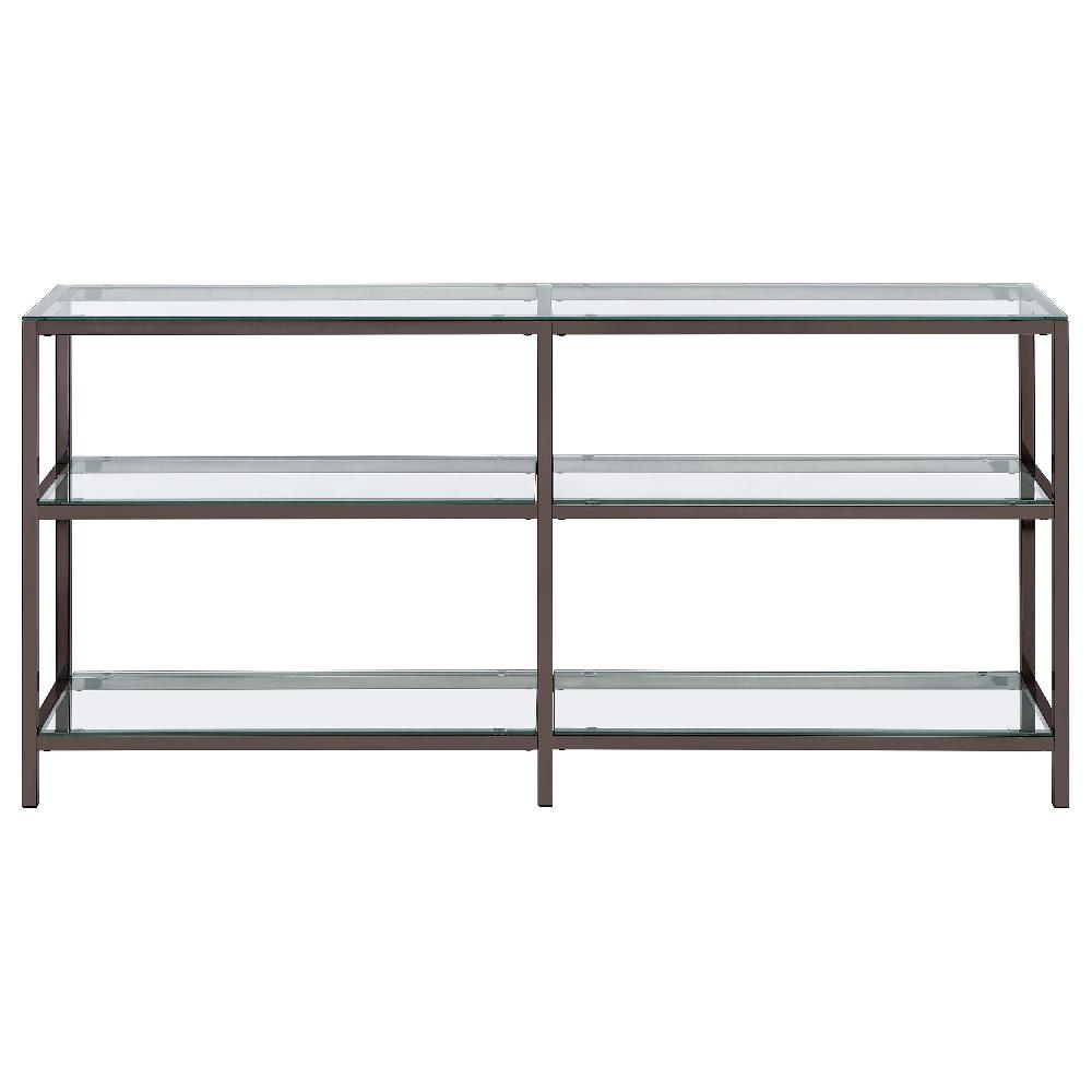 Coaster Kate 55-inch 4-shelf Console Bookcases Black Nickel