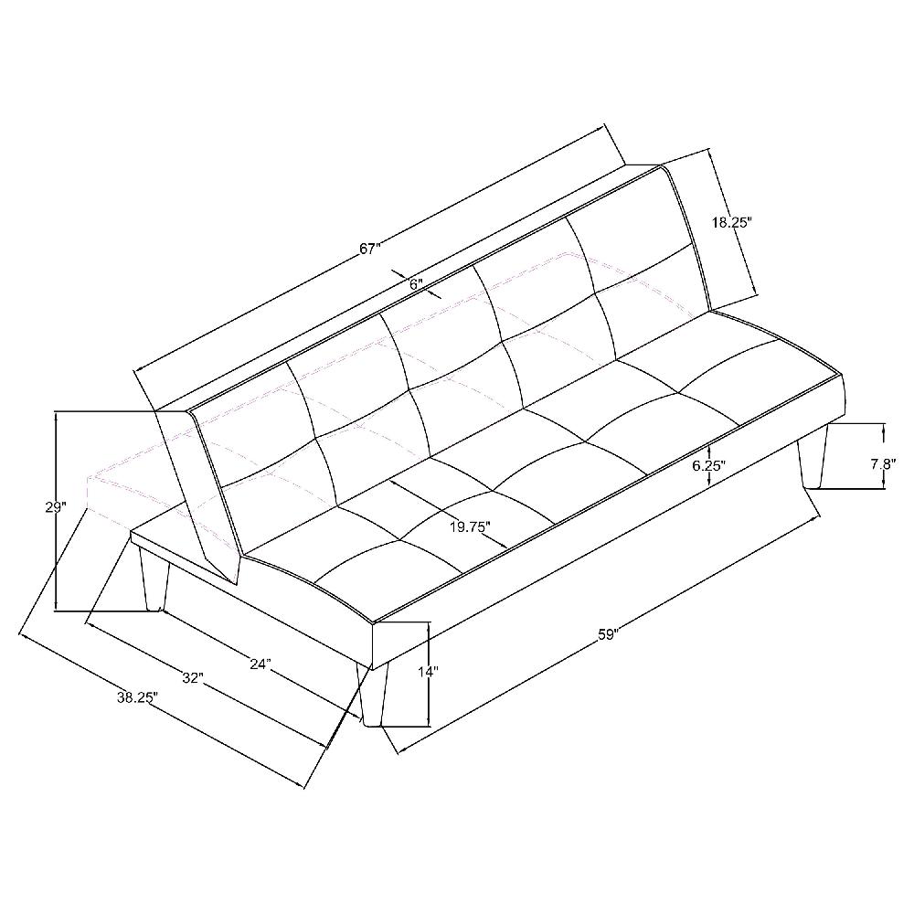 Coaster Katrina Upholstered Tufted Convertible Sofa Bed Black