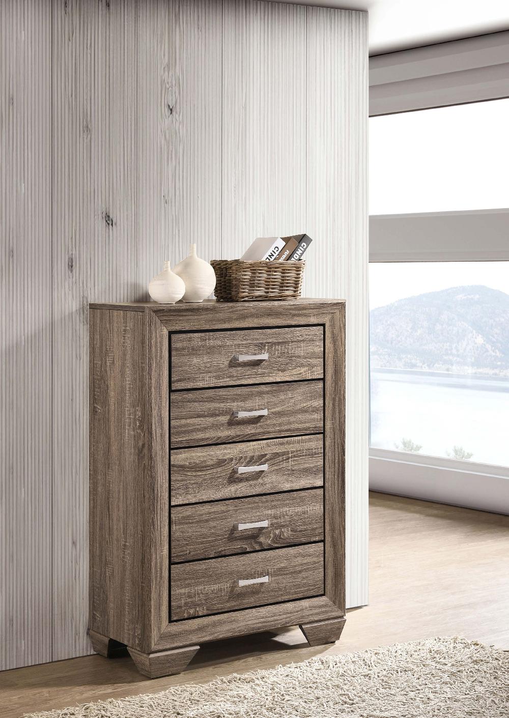 Coaster Kauffman 5-drawer Bedroom Chest Washed Taupe