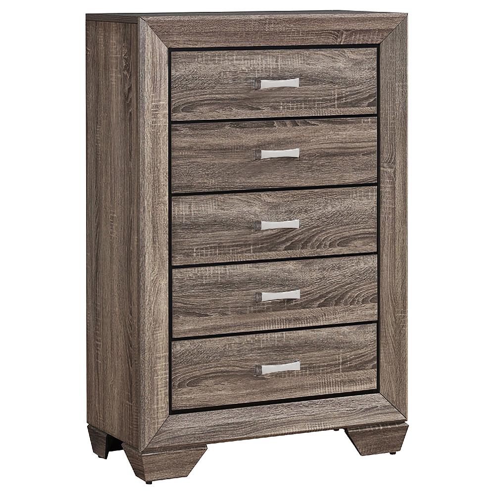coaster Kauffman 5-drawer Bedroom Chest Washed Taupe