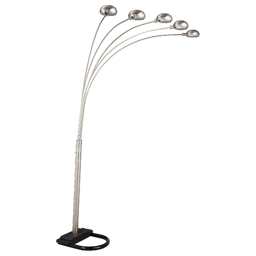 coaster Kayd 92-inch Arc 5-light Dome Shade Metal Floor Lamp Chrome