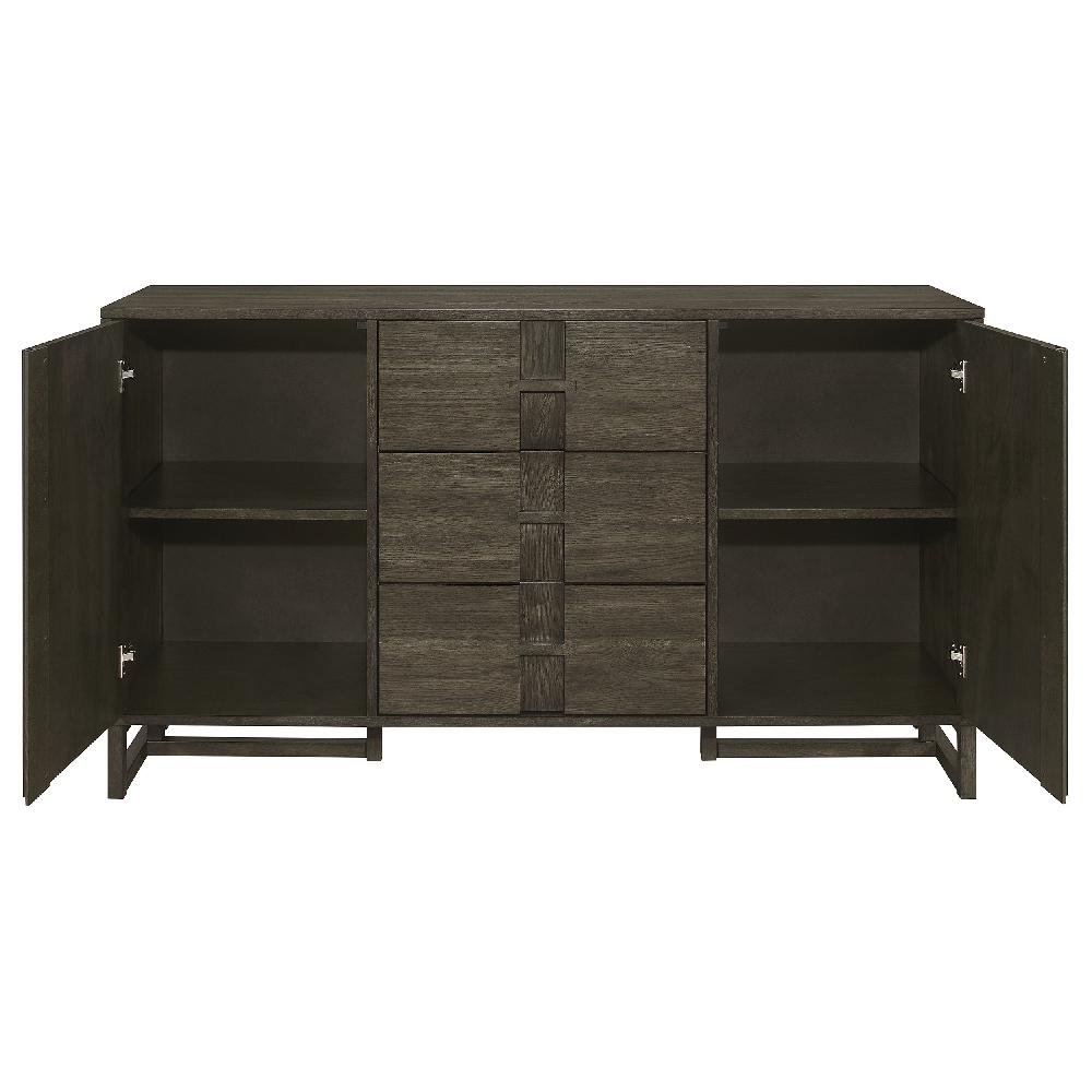 Coaster Kelly 3-drawer Storage Dining Sideboard Buffet Dark Grey