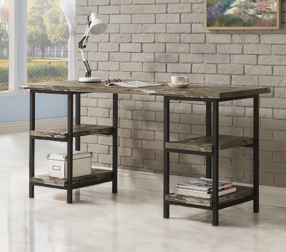 Coaster Kemper 59-inch 4-shelf Writing Desk Weathered Brown