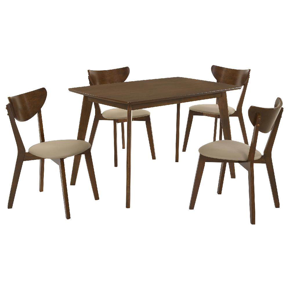 Coaster Kersey 5-piece Rectangular Dining Table Set Chestnut