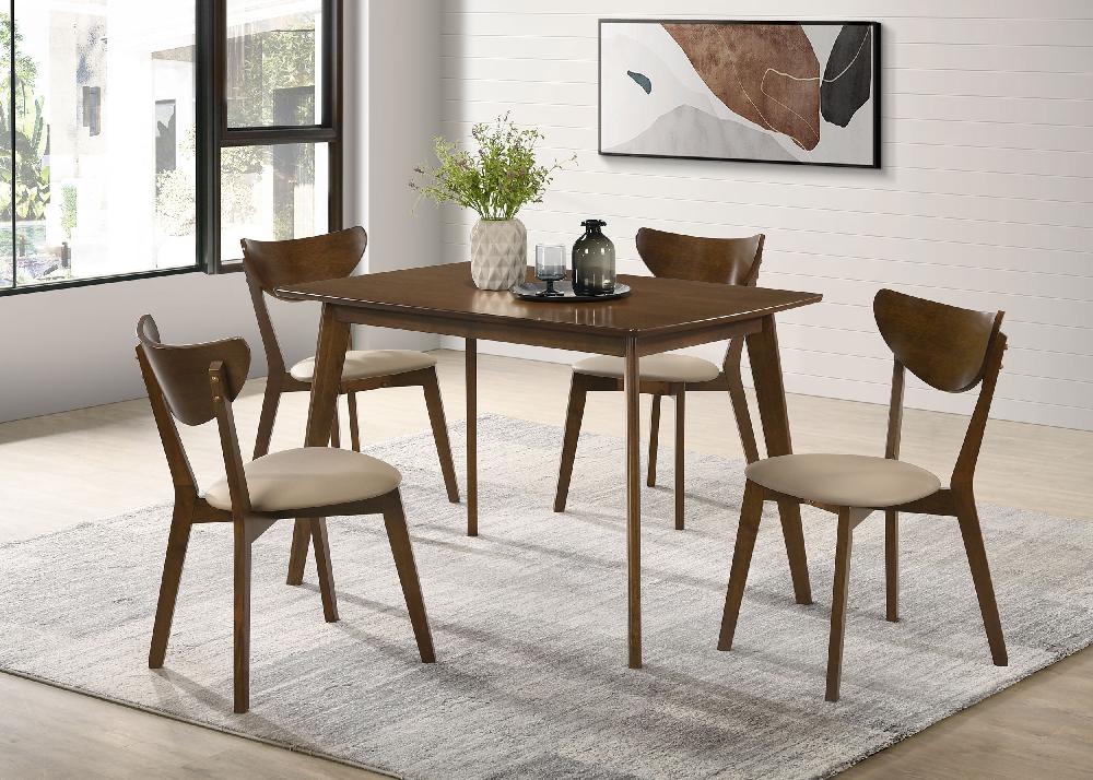 coaster Kersey 5-piece Rectangular Dining Table Set Chestnut