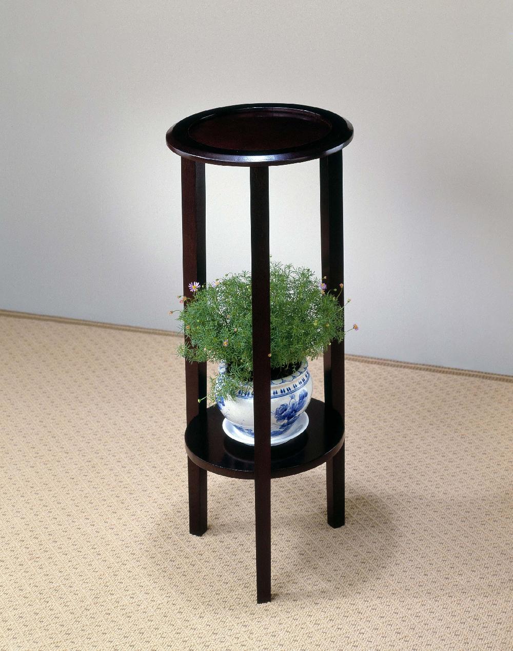 Coaster Kirk 1-shelf Round Wood Plant Stand Espresso