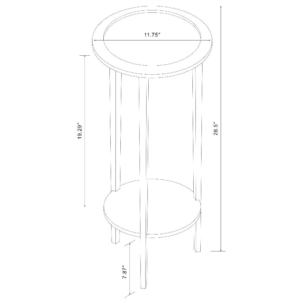 Coaster Kirk 1-shelf Round Wood Plant Stand Espresso