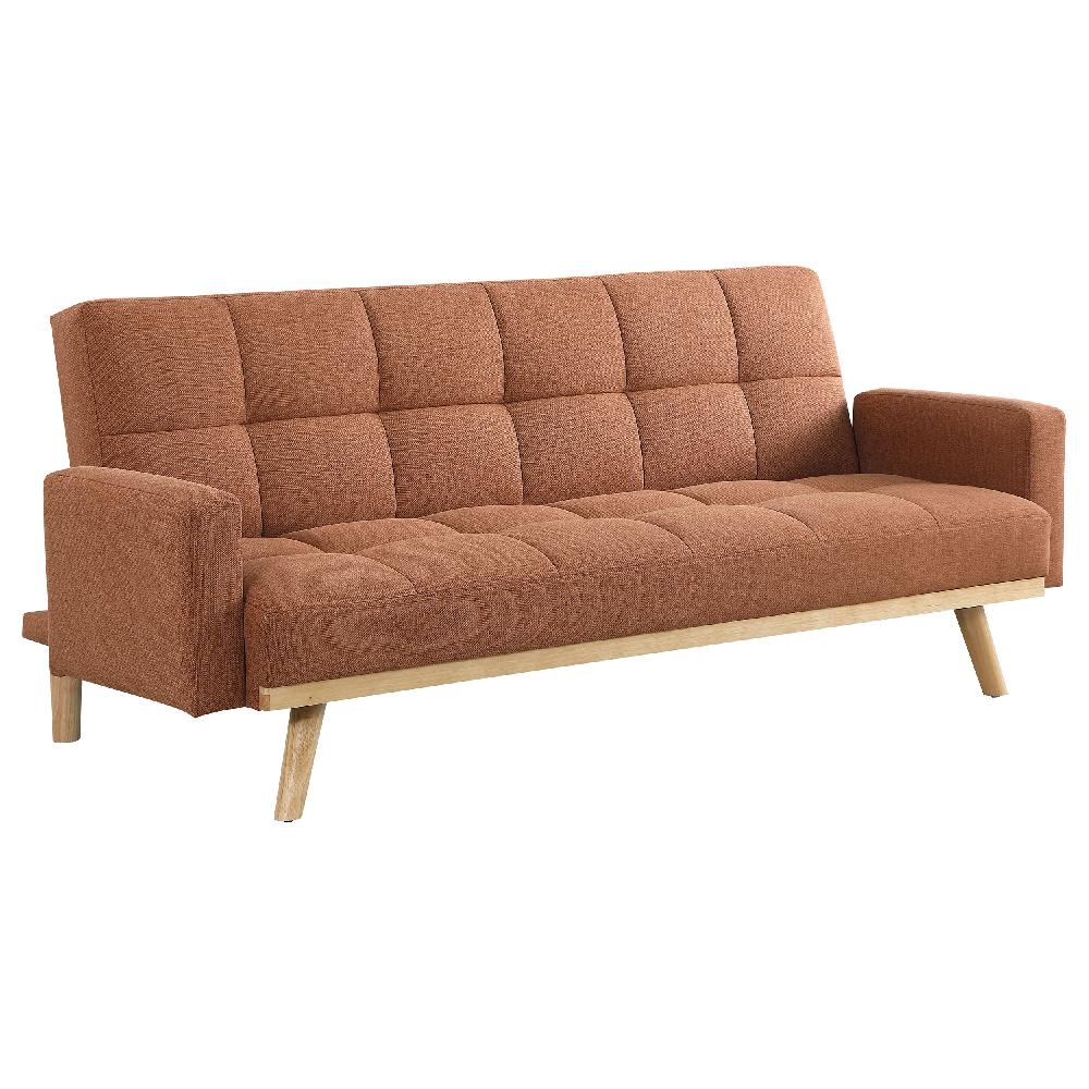 coaster Kourtney Upholstered Tufted Convertible Sofa Bed Terracotta