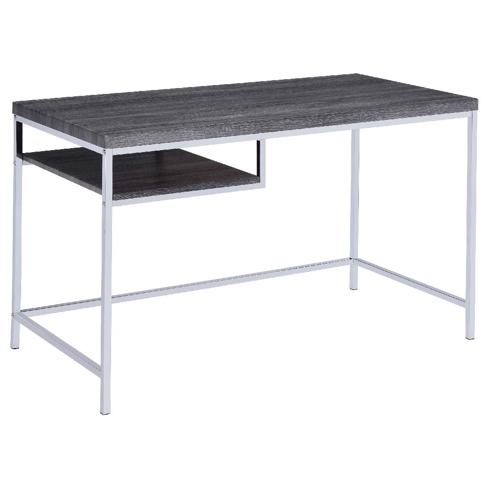 coaster Kravitz 47-inch 1-shelf Writing Desk Weathered Grey