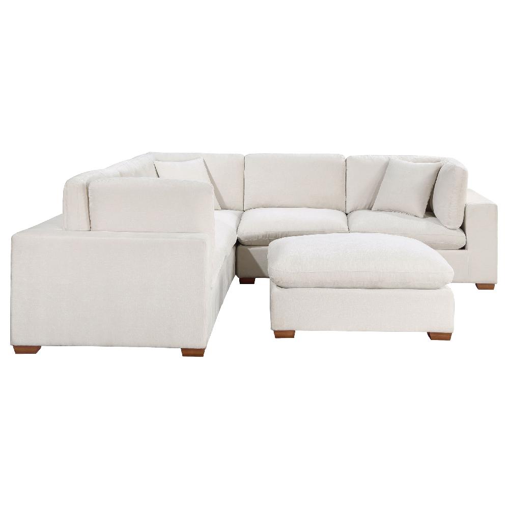 Coaster Lakeview 6-piece Upholstered Modular Sectional Sofa Ivory