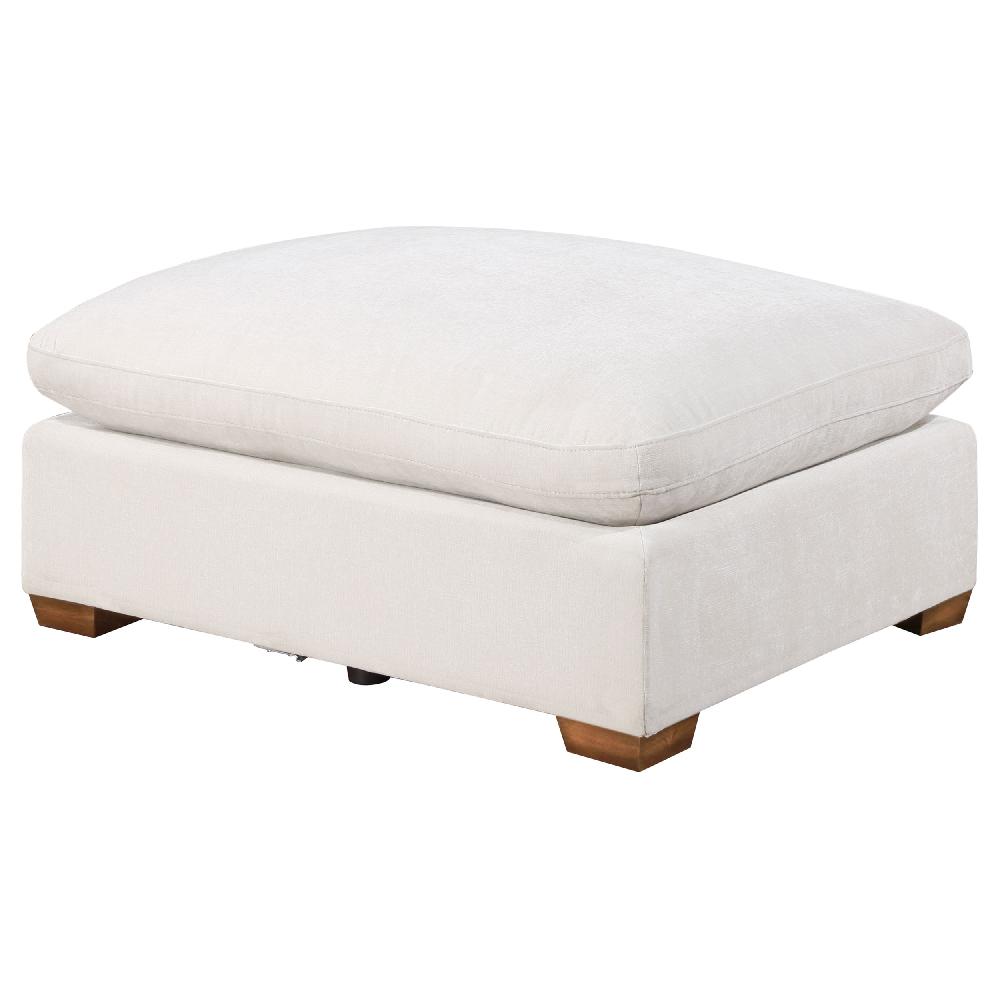 coaster Lakeview Rectangular Upholstered Ottoman Ivory
