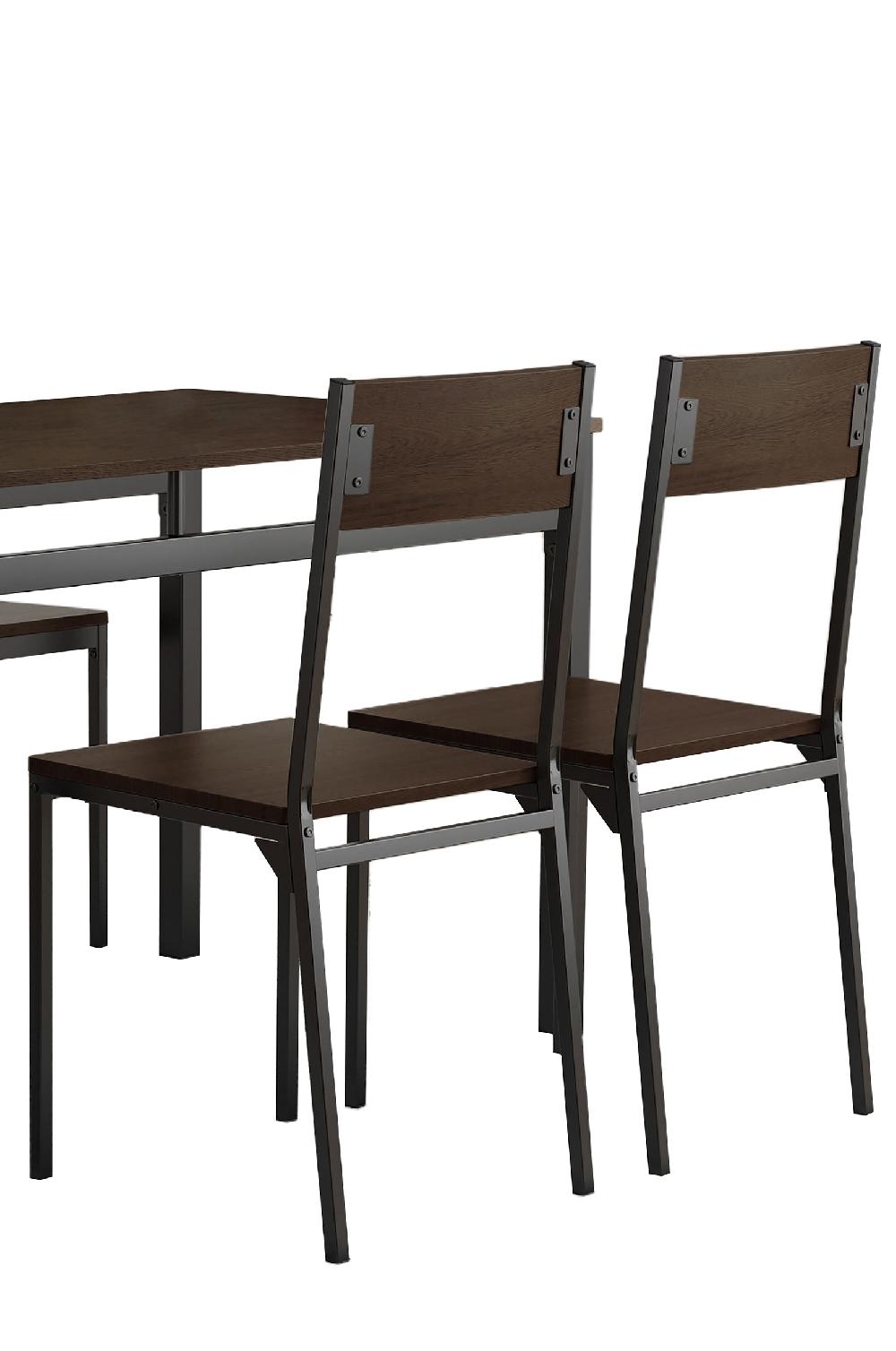 Coaster Lana 5-piece Rectangular Dining Set Dark Brown And Black