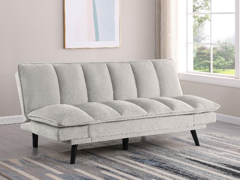 Coaster Laredo Upholstered Tufted Convertible Sofa Bed Light Grey