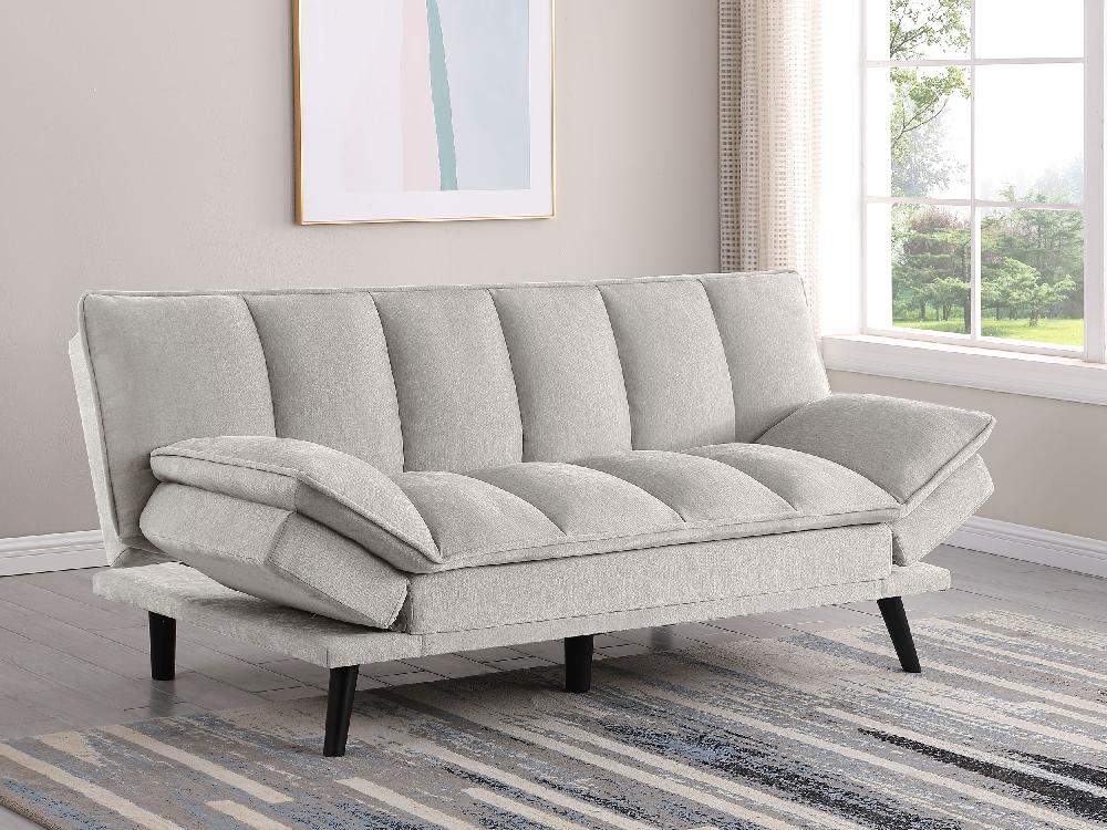 Coaster Laredo Upholstered Tufted Convertible Sofa Bed Light Grey