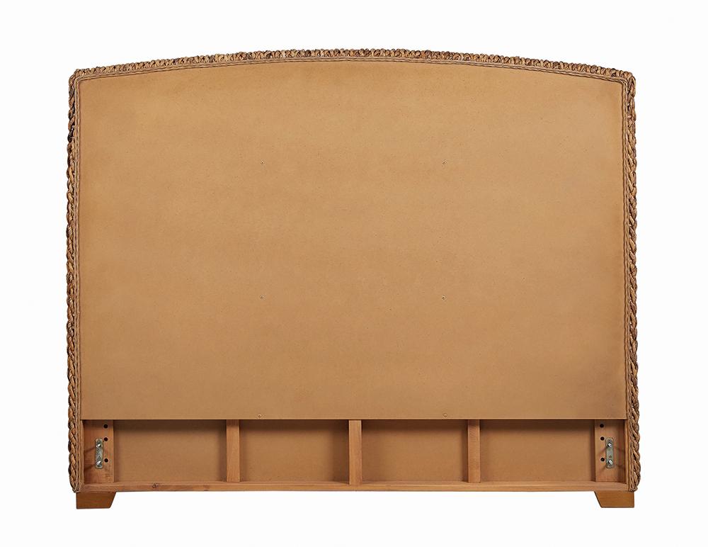 Coaster Laughton Woven Banana Leaf Queen Panel Headboard Amber