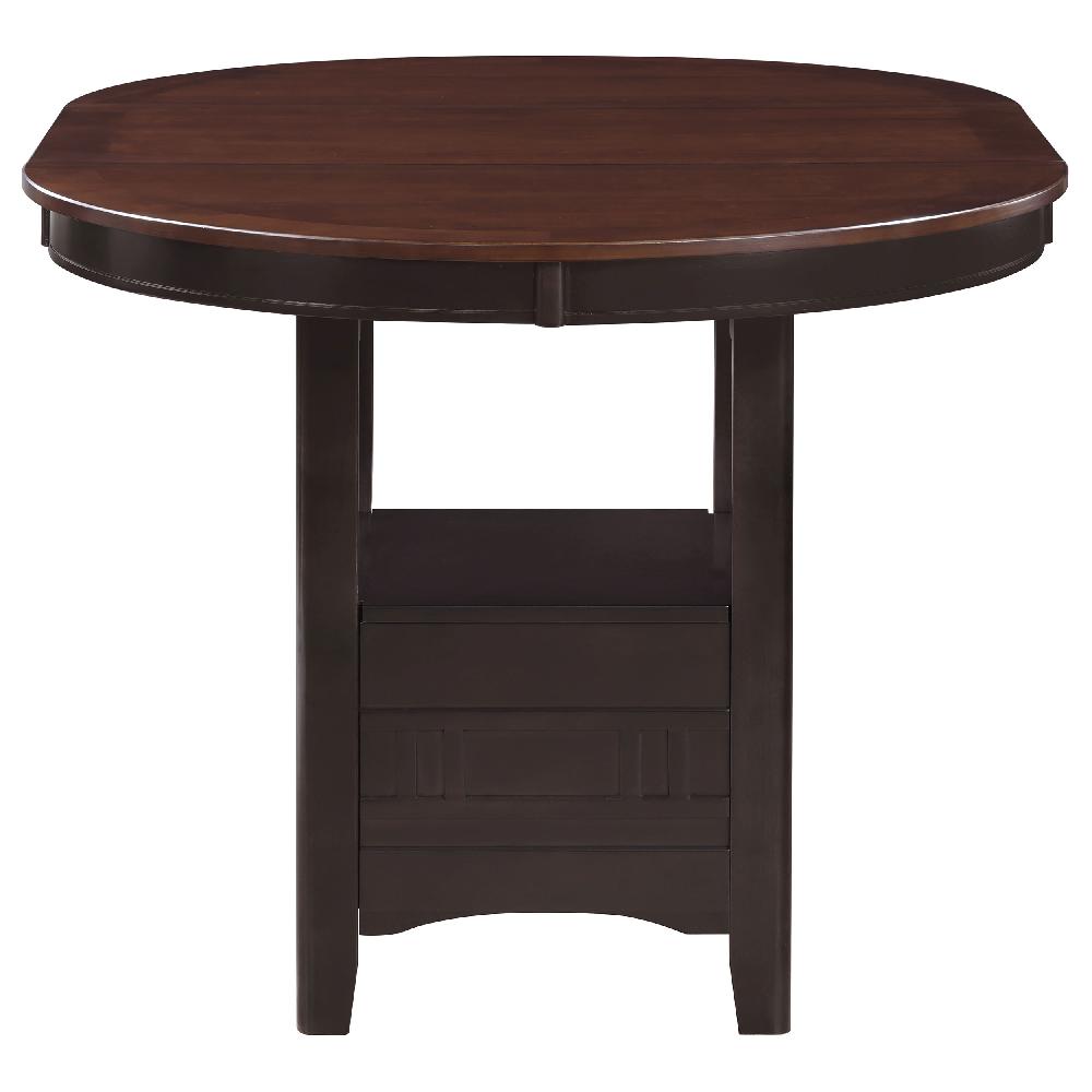 Coaster Lavon Oval 60-inch Extension Counter Dining Table Chestnut