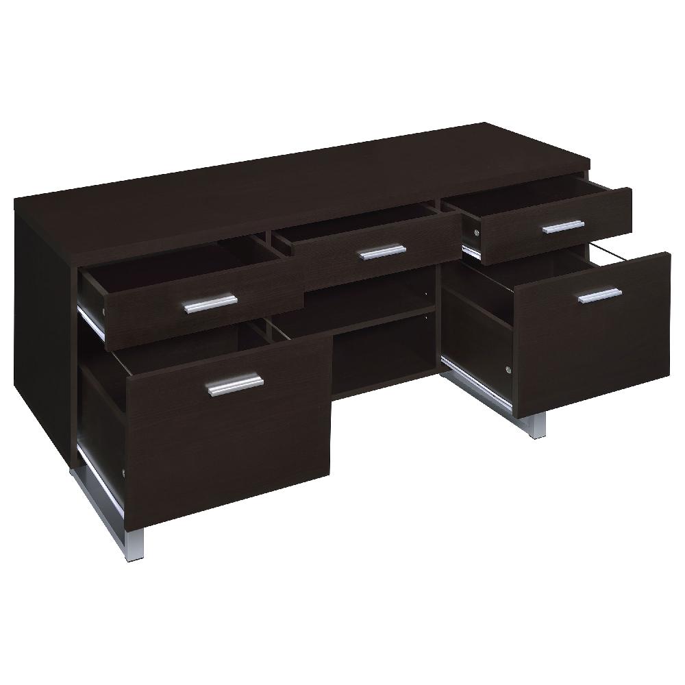 Coaster Lawtey 5-drawer Home Office Storage Credenza Cappuccino