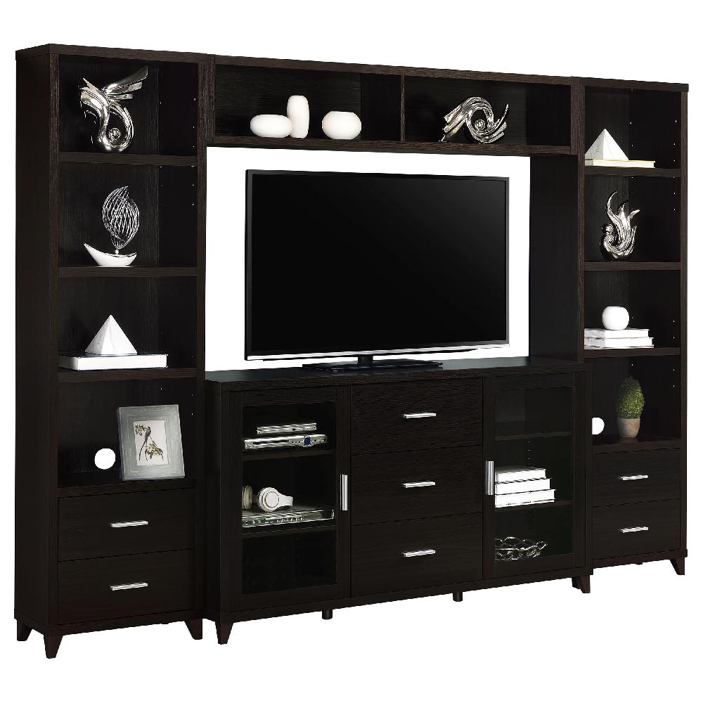 Coaster Lewes 4-piece 60-inch TV Entertainment Center Cappuccino