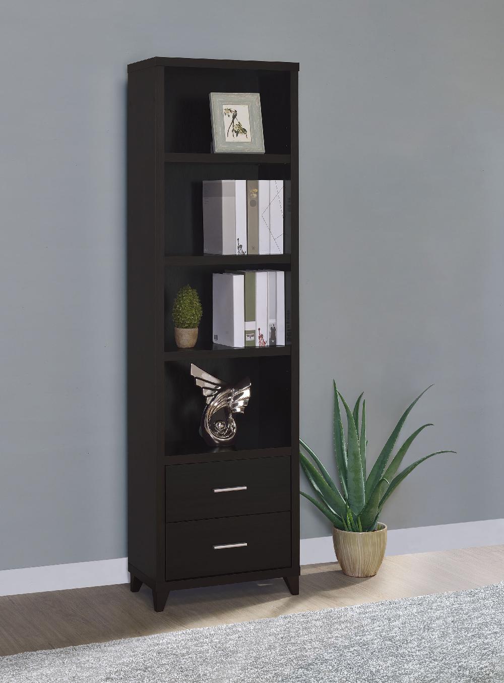 Coaster Lewes 4-shelf Engineered Wood Media Tower Cappuccino
