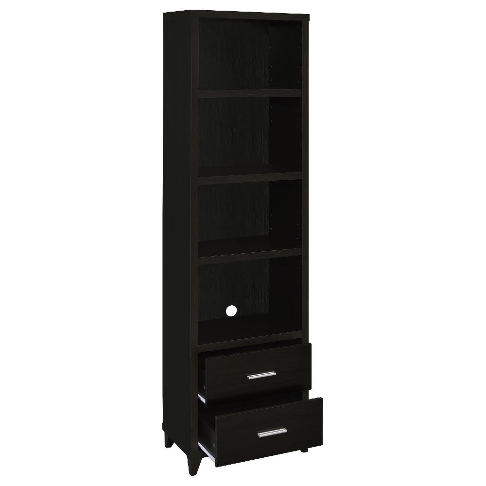 Coaster Lewes 4-shelf Engineered Wood Media Tower Cappuccino