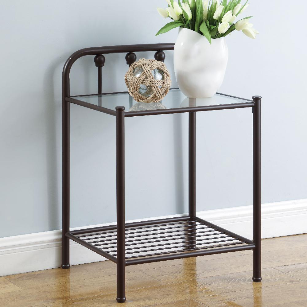 Coaster Livingston Metal 1-shelf Nightstand Dark Bronze