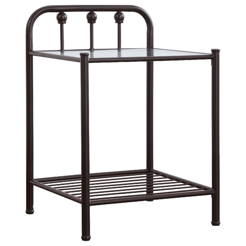 coaster Livingston Metal 1-shelf Nightstand Dark Bronze
