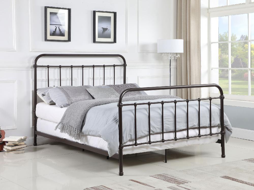 Coaster Livingston Metal Queen Open Frame Bed Dark Bronze
