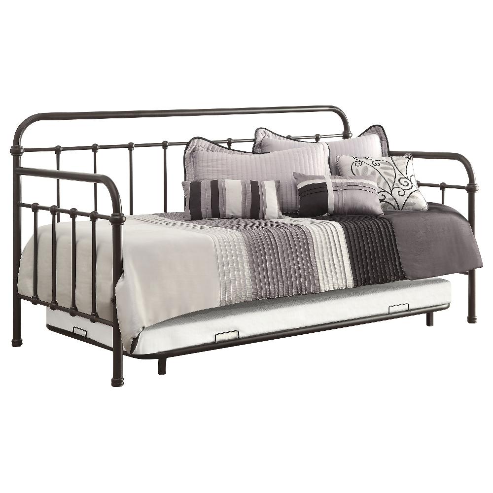 coaster Livingston Metal Twin Daybed with Trundle Dark Bronze