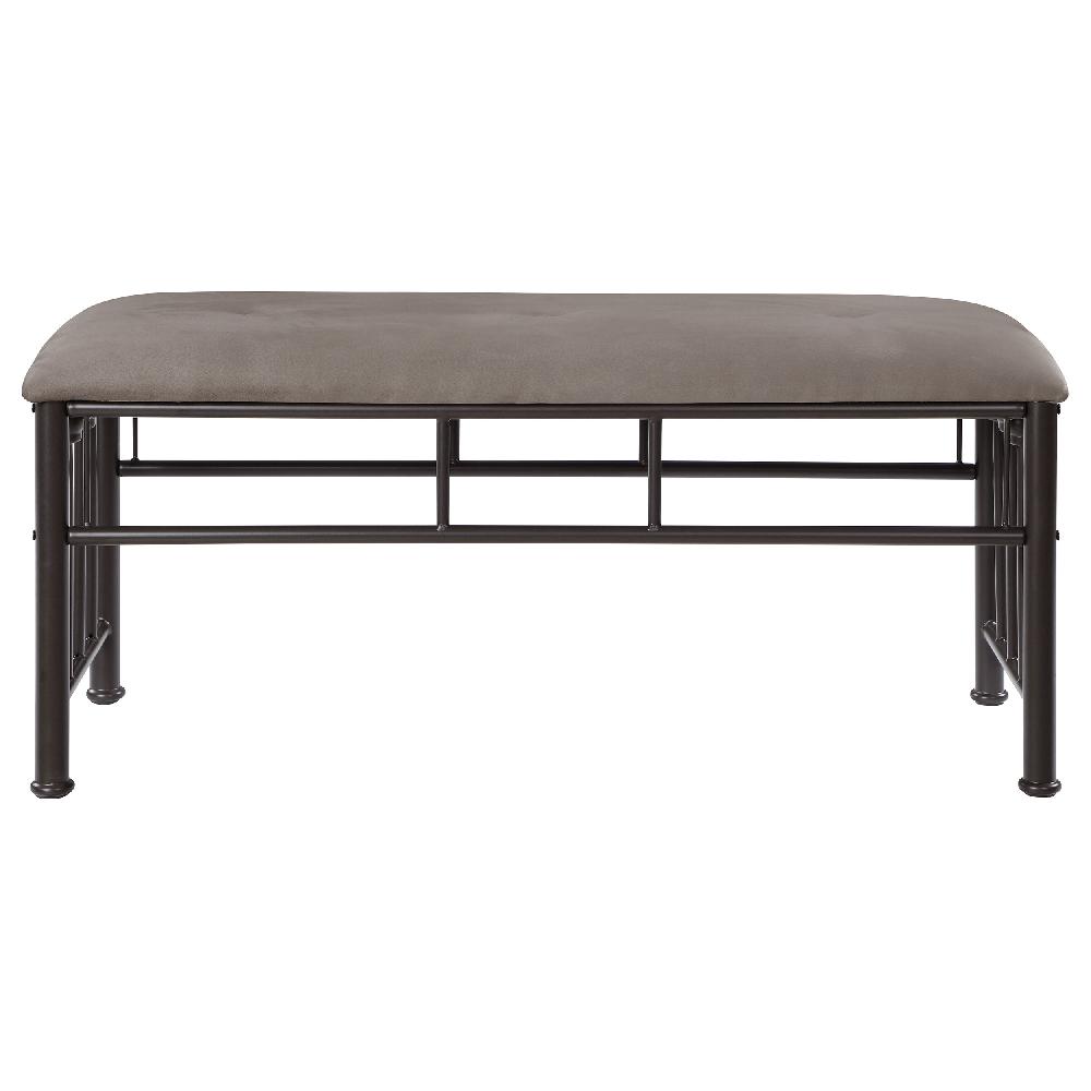 Coaster Livingston Microfiber Upholstered Bench Brown And Bronze